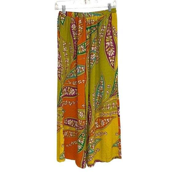 Haute Hippie Wide Leg Ankle Pants Womens Size S Elastic Waist Boho Peasant - Picture 3 of 6